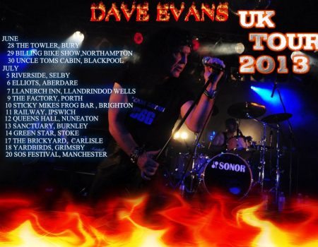 Dave Evans UK Tour 2013