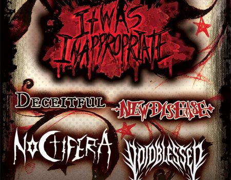 AS INAPPROPRIATE “Stars Bleed & Trees Yield ” – EP Release Live show w/ Diseased / Noctifera / Deceitful / Voidblessed 