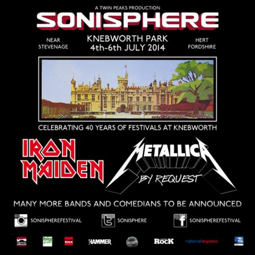 Iron Maiden και Metallica headliners στο Sonisphere 2014!